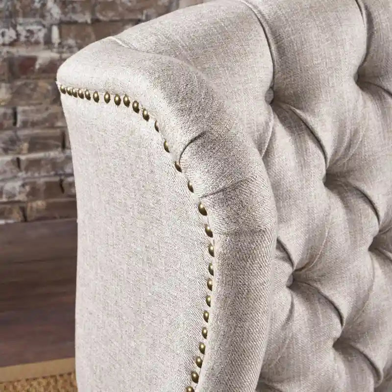Fauteuil d'appoint avec dossier à oreilles pour salon, chambre et bureau à domicile