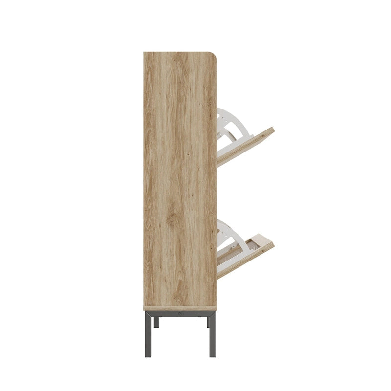 Meuble à chaussures avec deux portes basculantes
