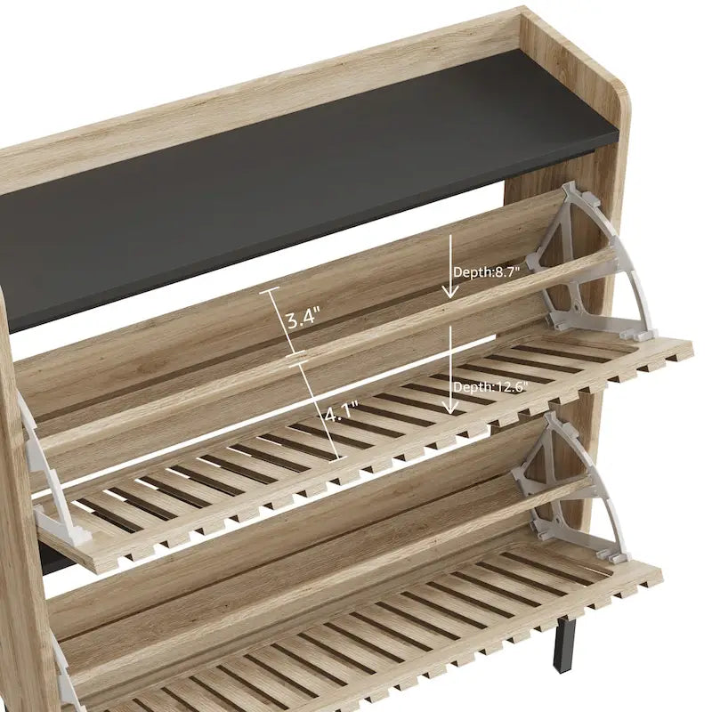 Meuble à chaussures avec deux portes basculantes