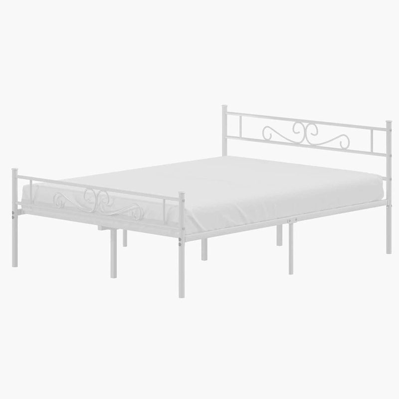 Cadre de lit en métal avec tête et pied de lit – Simple/Double/Grand