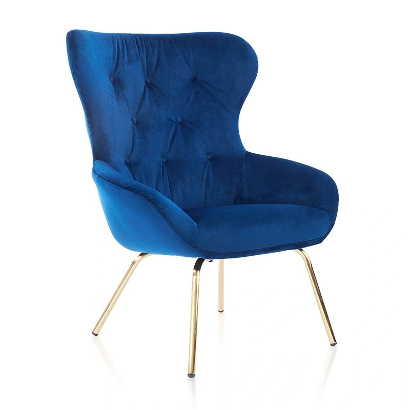 Chaise de bureau moderne du milieu du siècle en métal bleu
