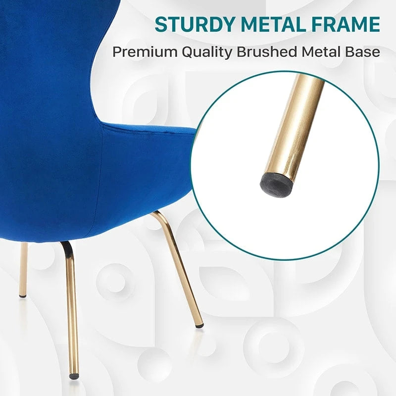 Chaise de bureau moderne du milieu du siècle en métal bleu