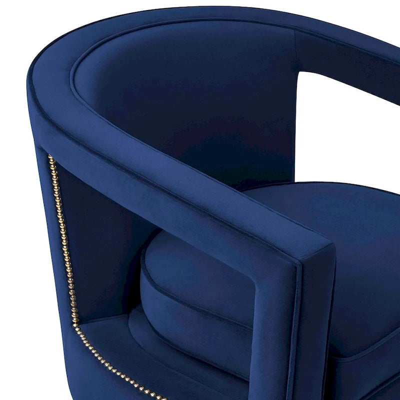 Fauteuil d'appoint pivotant en velours moderne