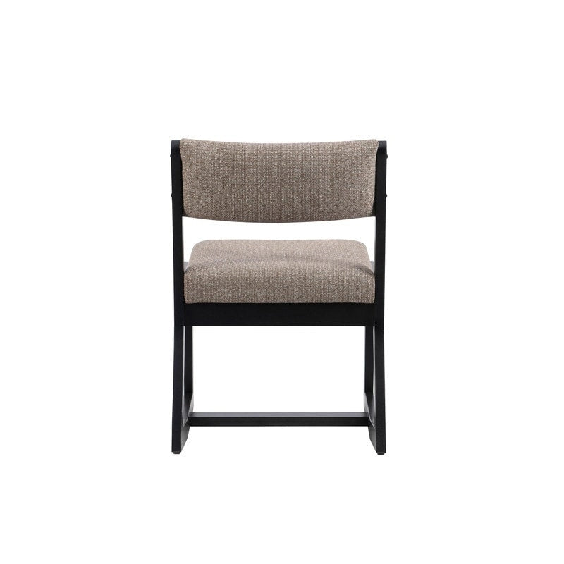 Chaise d'appoint noire en bois massif avec piètement luge