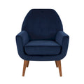 Fauteuil en velours du milieu du siècle