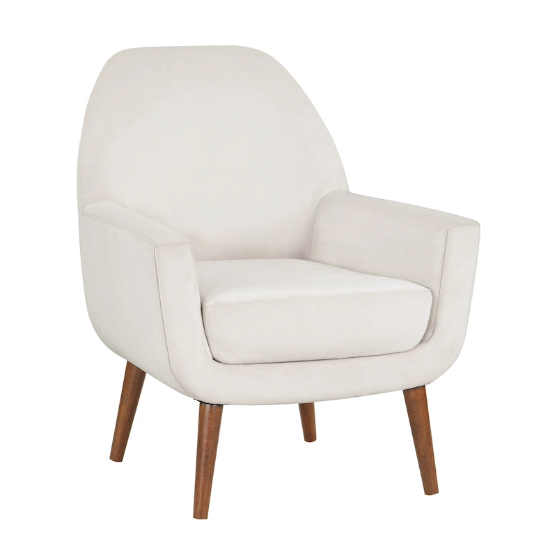 Fauteuil en velours du milieu du siècle