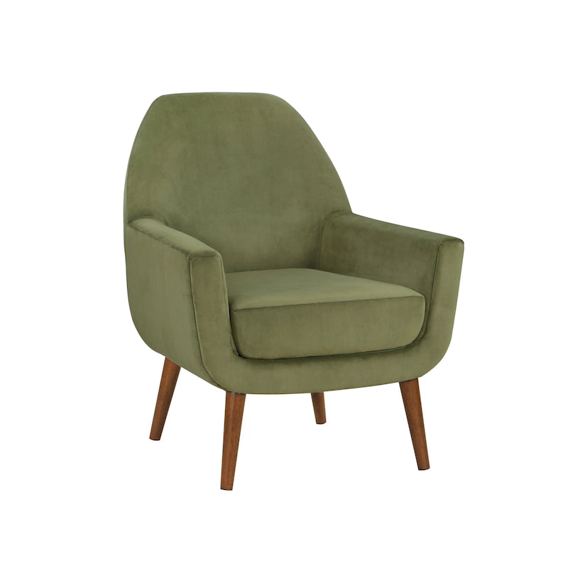 Fauteuil en velours du milieu du siècle