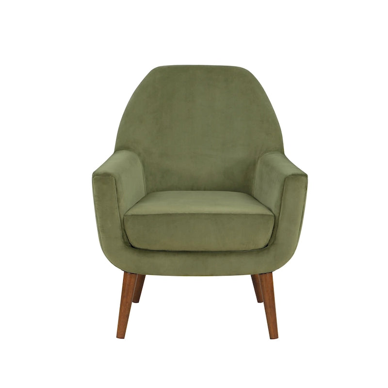 Fauteuil en velours du milieu du siècle
