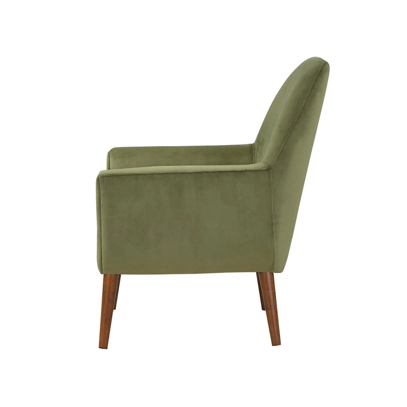 Fauteuil en velours du milieu du siècle