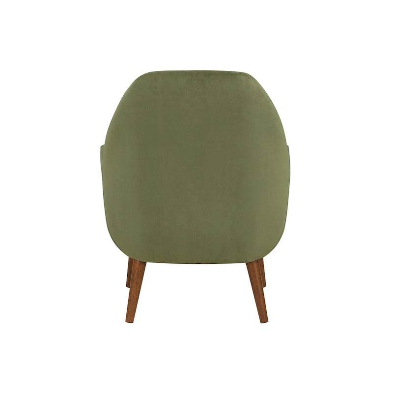 Fauteuil en velours du milieu du siècle