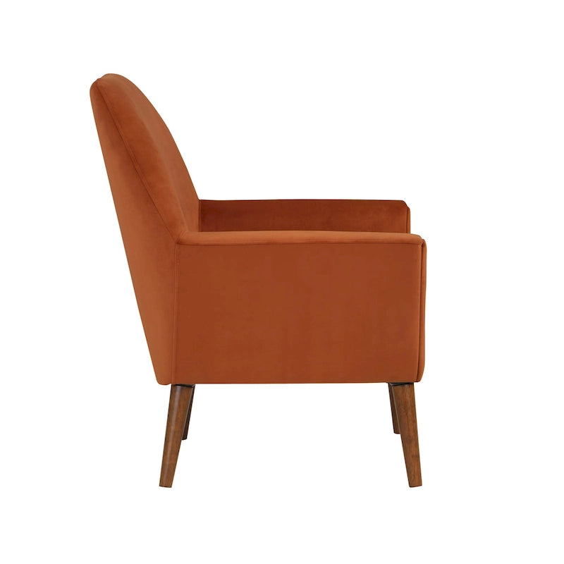 Fauteuil en velours du milieu du siècle