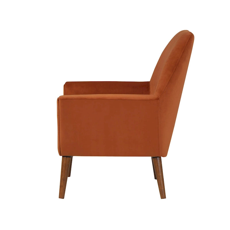 Fauteuil en velours du milieu du siècle
