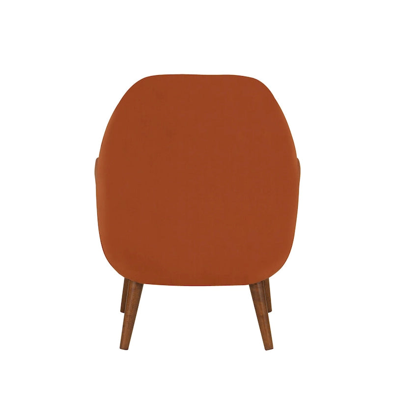 Fauteuil en velours du milieu du siècle