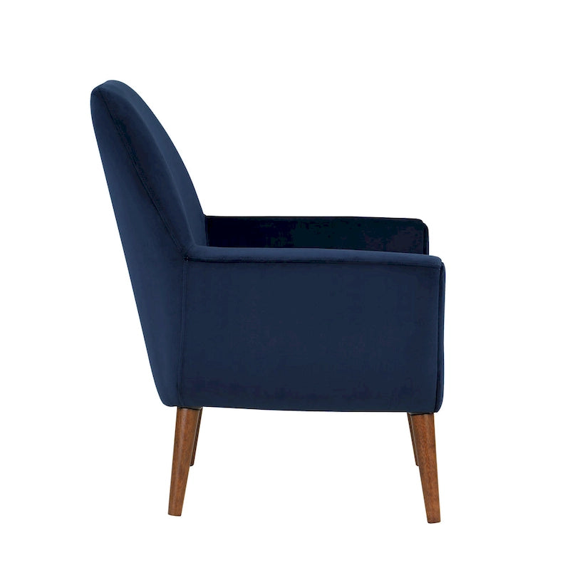Fauteuil en velours du milieu du siècle