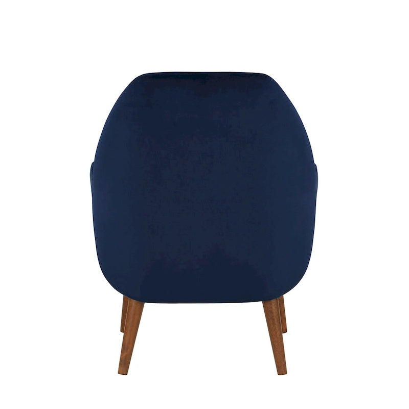 Fauteuil en velours du milieu du siècle