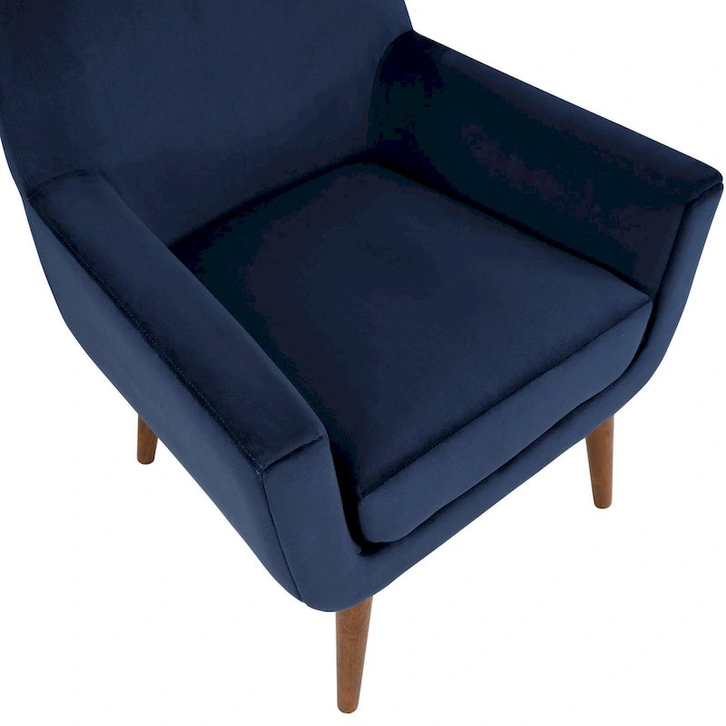 Fauteuil en velours du milieu du siècle