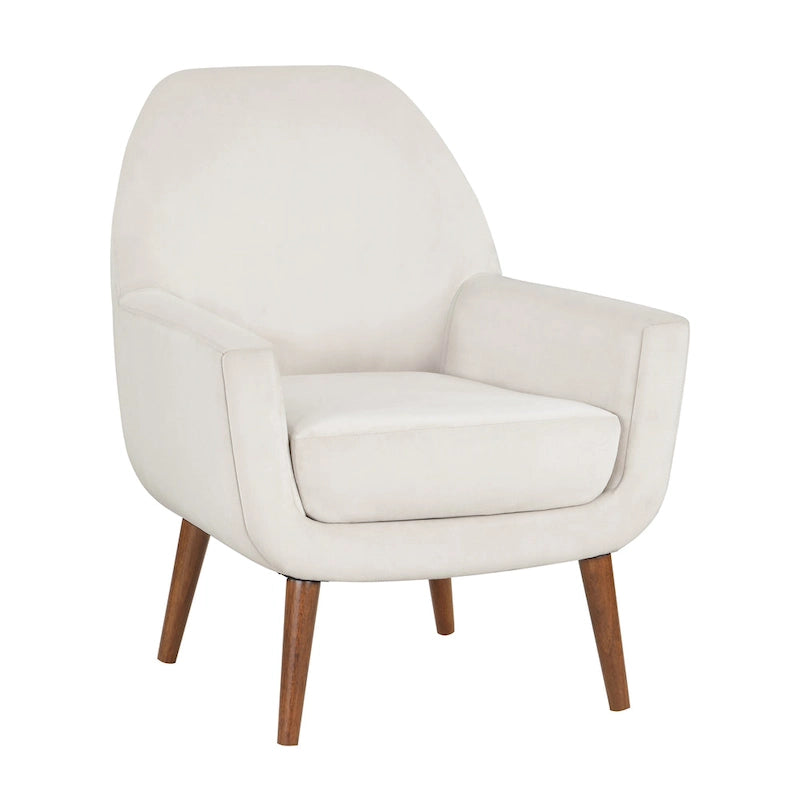 Fauteuil en velours du milieu du siècle