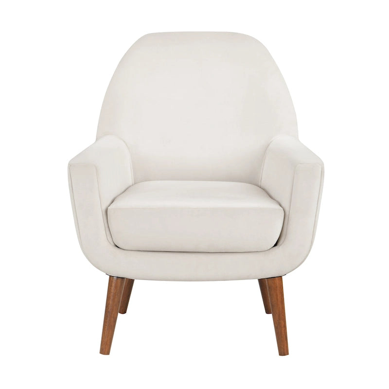 Fauteuil en velours du milieu du siècle