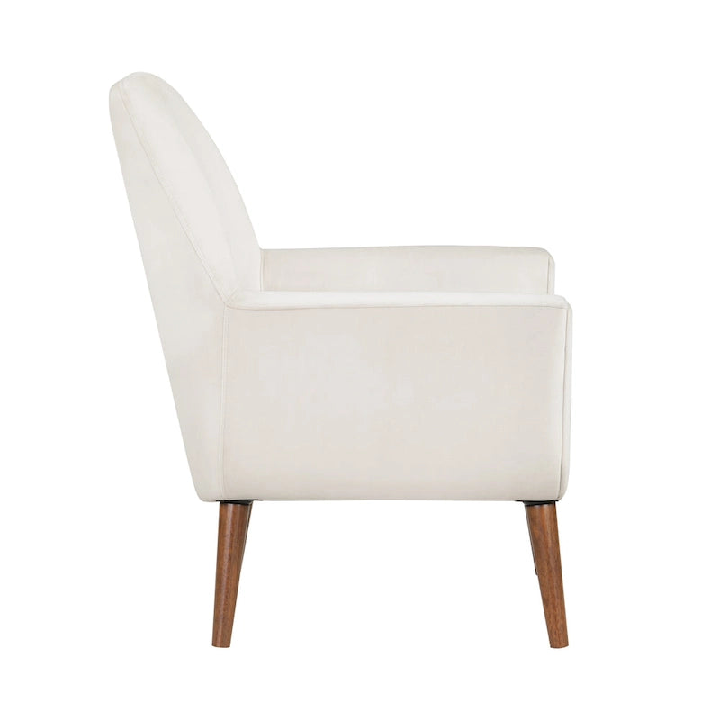 Fauteuil en velours du milieu du siècle