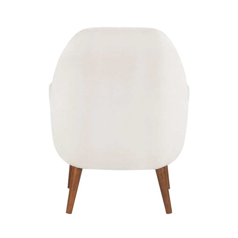 Fauteuil en velours du milieu du siècle