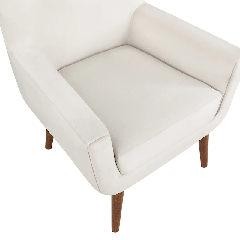 Fauteuil en velours du milieu du siècle