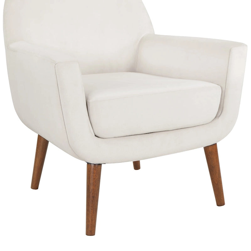 Fauteuil en velours du milieu du siècle