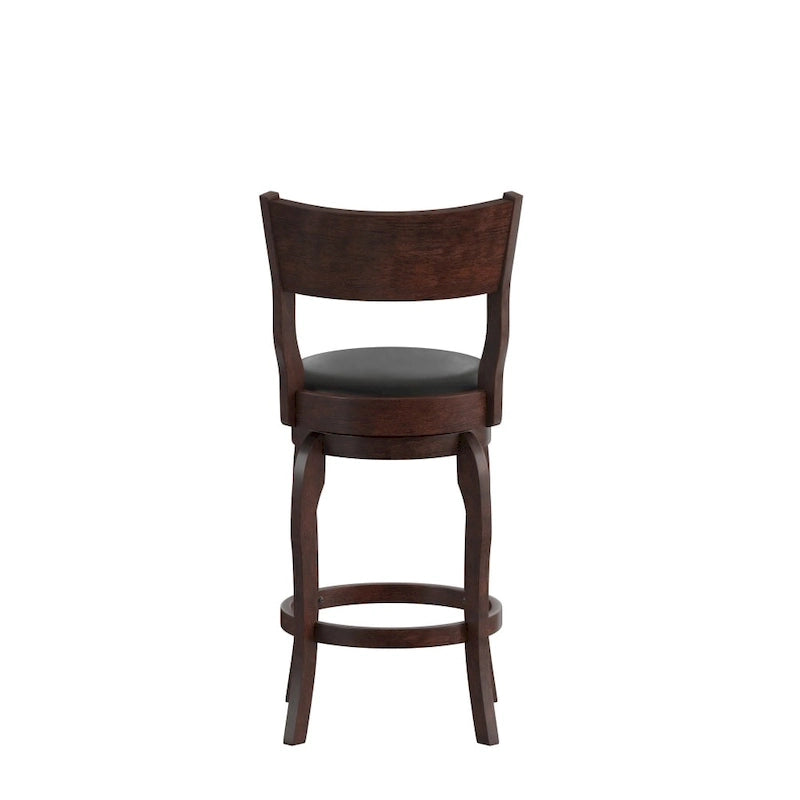 Tabouret de comptoir pivotant en bois rembourré