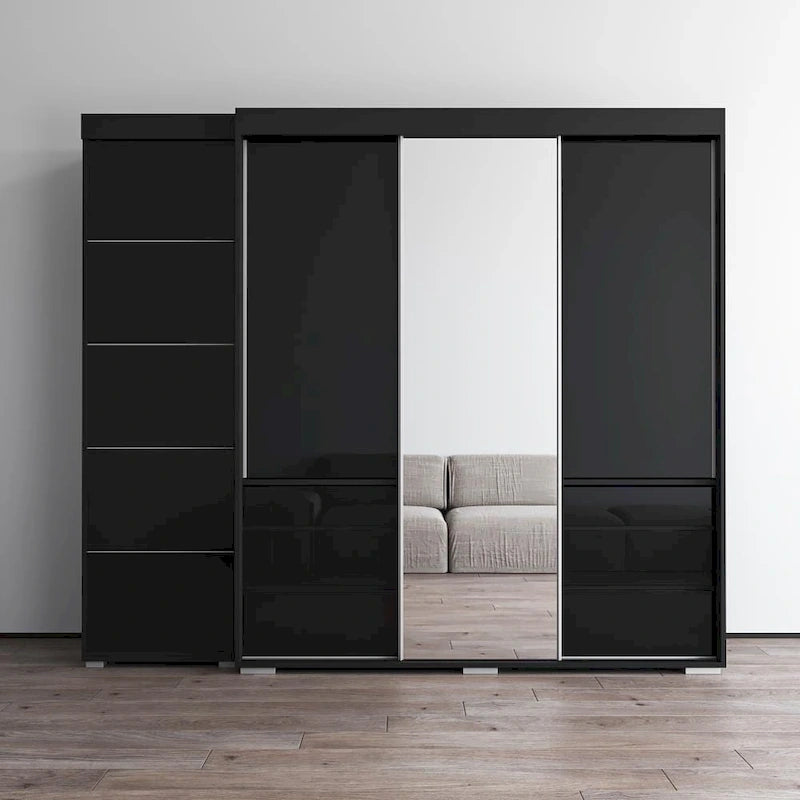Armoire avec porte miroir