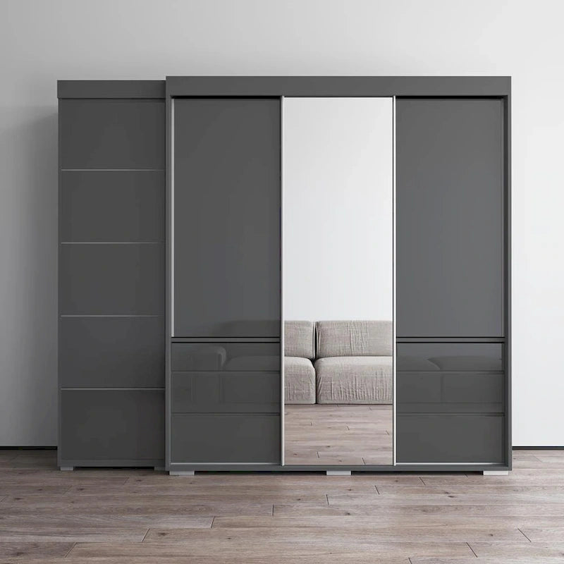 Armoire avec porte miroir