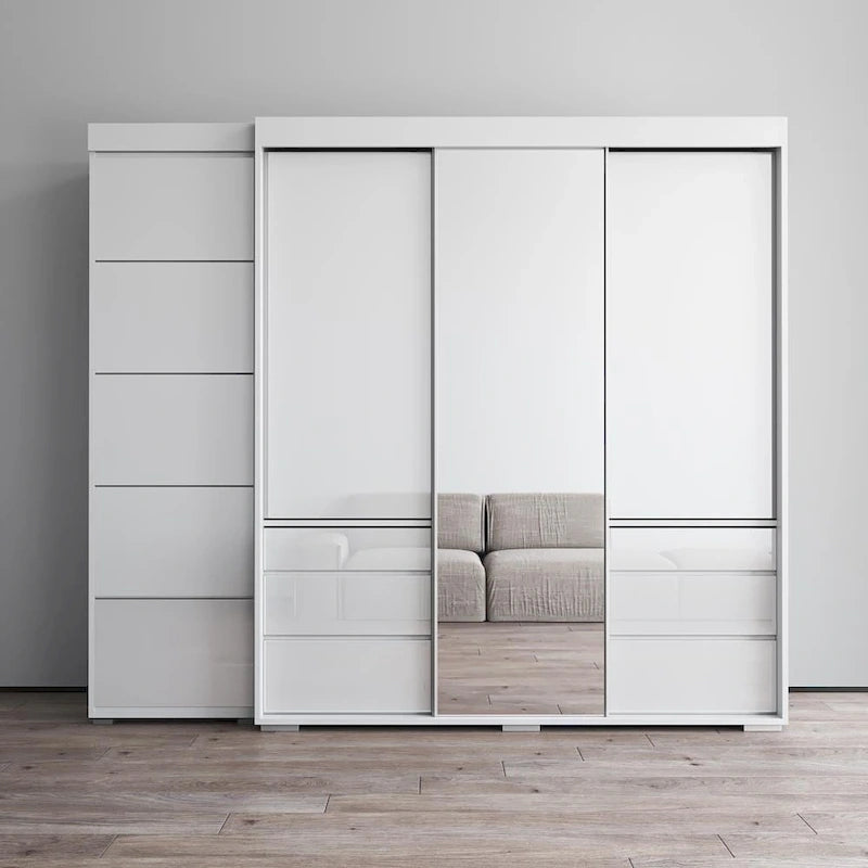 Armoire avec porte miroir