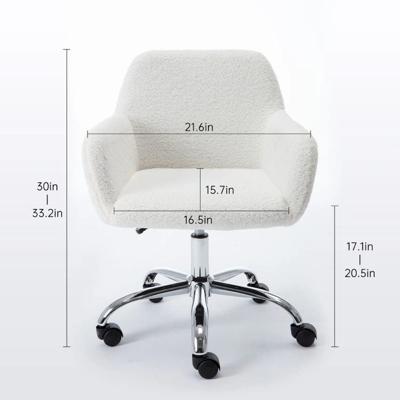 Chaise de bureau pivotante réglable en hauteur pour bureau à domicile