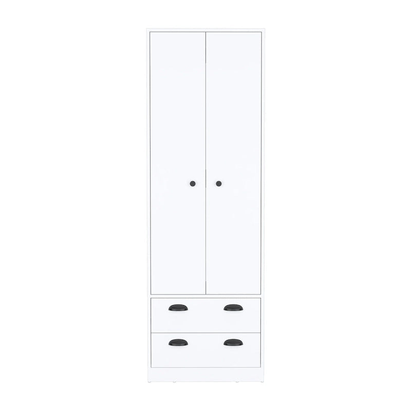 Armoire avec portes françaises et 2 tiroirs