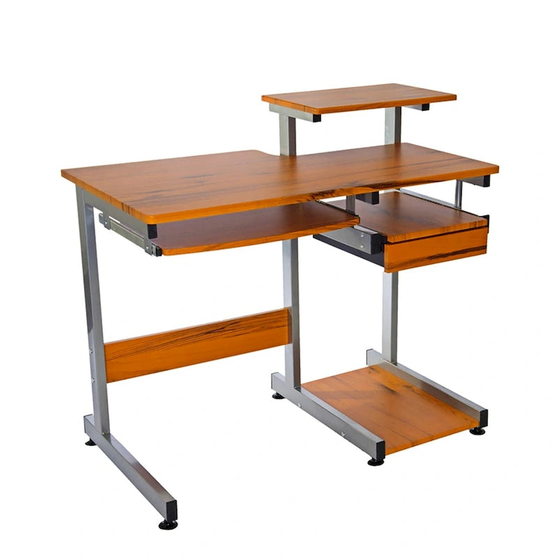 Bureau d'ordinateur avec tiroir et tablette coulissante pour clavier