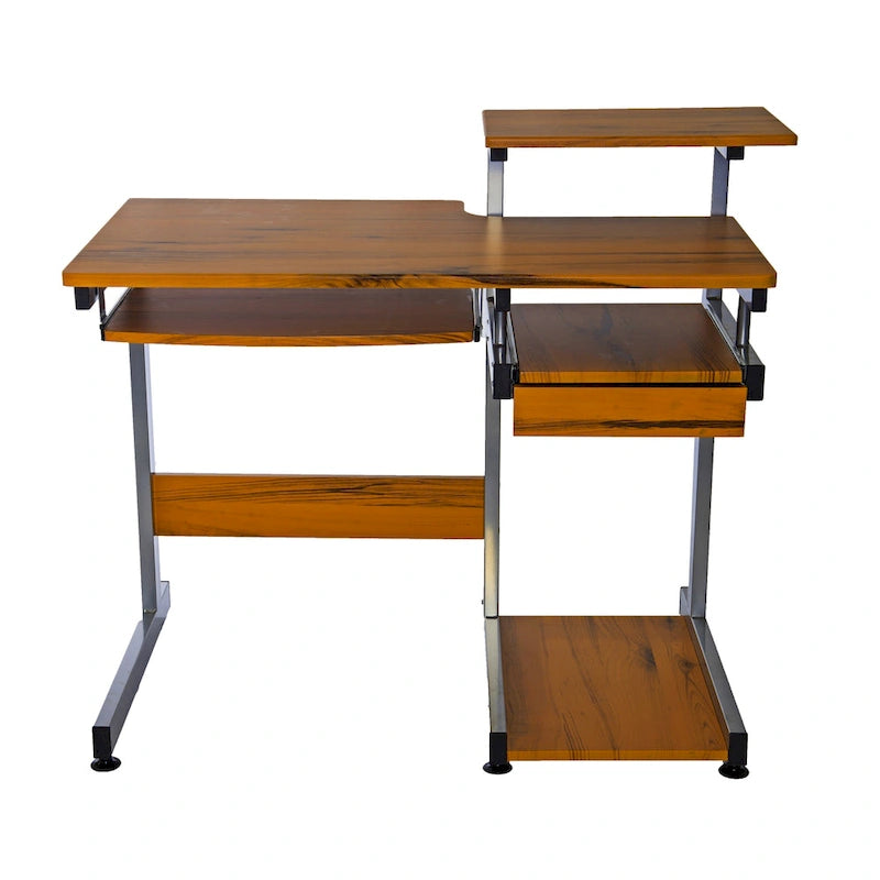 Bureau d'ordinateur avec tiroir et tablette coulissante pour clavier