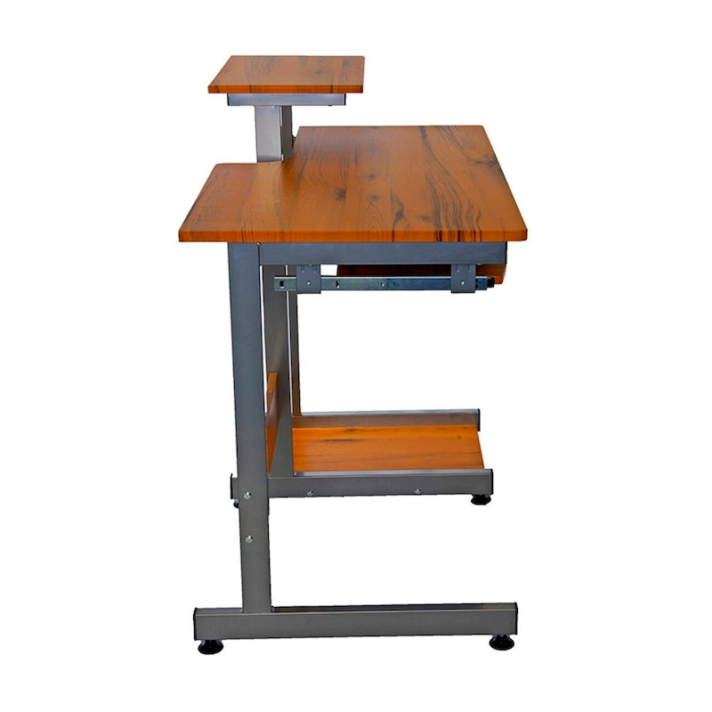 Bureau d'ordinateur avec tiroir et tablette coulissante pour clavier