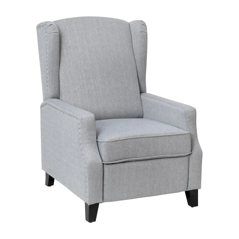 Fauteuil inclinable à dossier haut avec ressorts ensachés et garniture cloutée