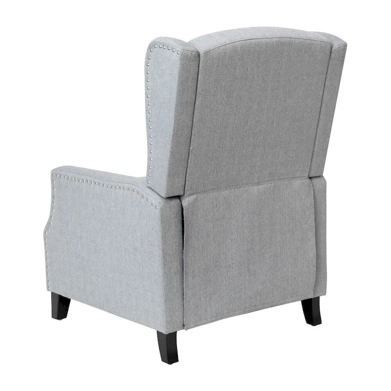 Fauteuil inclinable à dossier haut avec ressorts ensachés et garniture cloutée