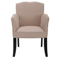 Fauteuil en lin beige - 61 cm (L) x 63,5 cm (P) x 91,5 cm (H)