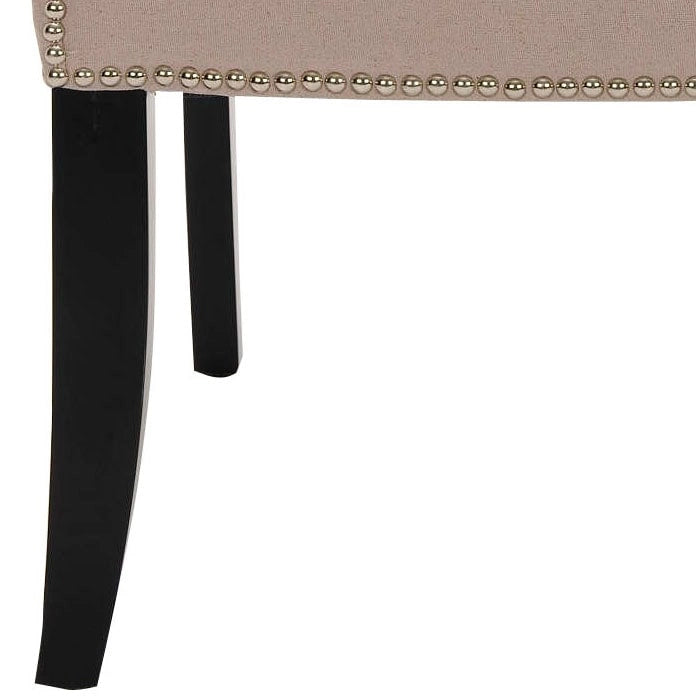 Fauteuil en lin beige - 61 cm (L) x 63,5 cm (P) x 91,5 cm (H)