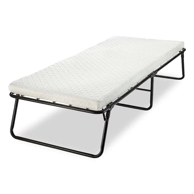 Lit pliant 14" avec matelas luxueux en mousse à mémoire de forme, lit d'appoint portable