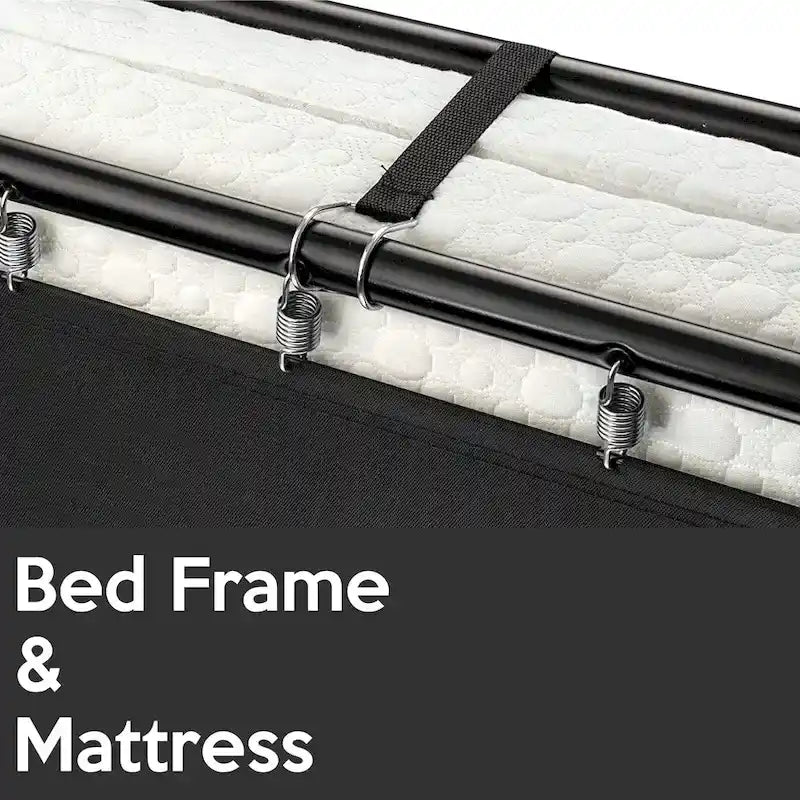 Lit pliant 14" avec matelas luxueux en mousse à mémoire de forme, lit d'appoint portable