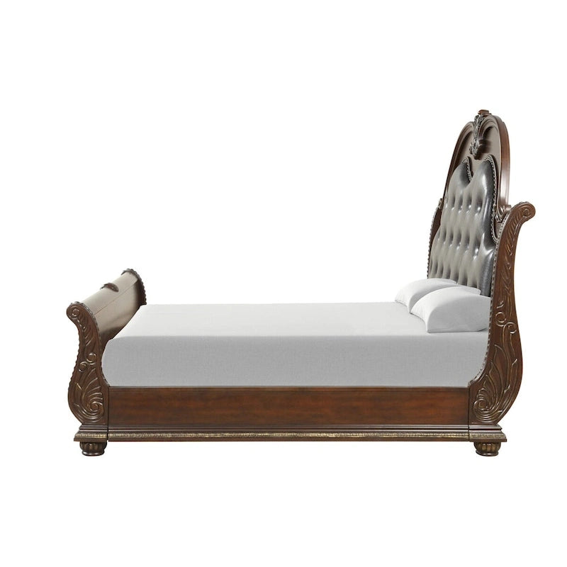 Lit King Size en Merisier