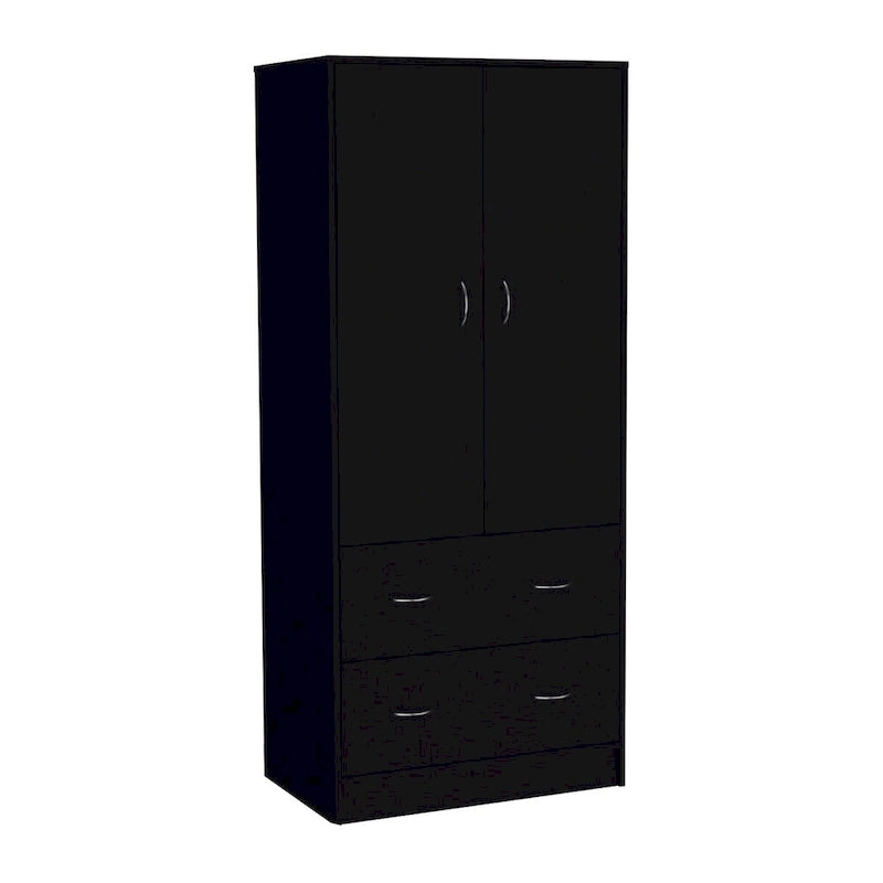 Armoire en bois composite avec deux portes et deux tiroirs
