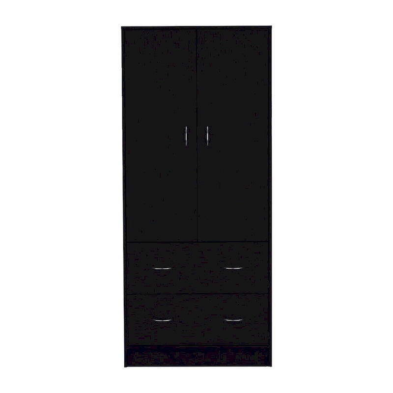 Armoire en bois composite avec deux portes et deux tiroirs