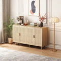 Buffet de rangement en rotin avec portes