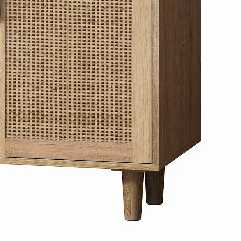 Buffet de rangement en rotin avec portes
