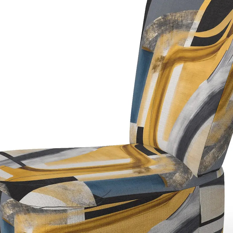 Fauteuil d'appoint rembourré à motif doré et noir Glamour