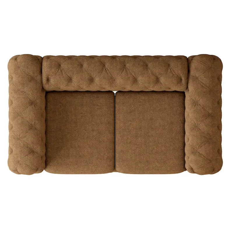 Causeuse Chesterfield capitonnée en velours